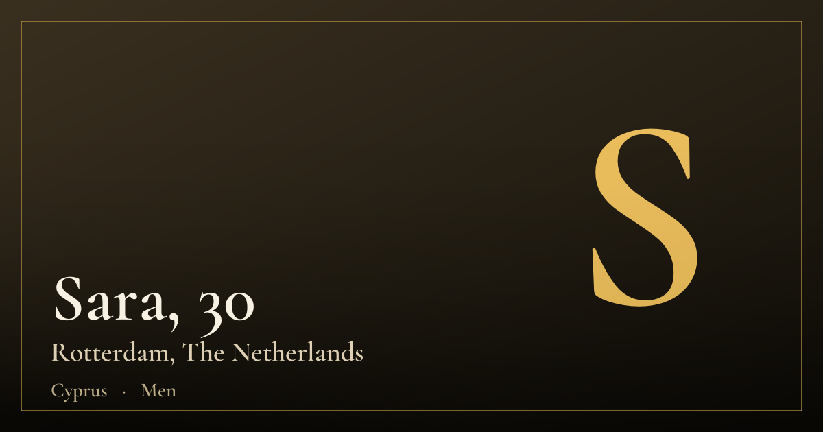 Sara, 30 — Rotterdam