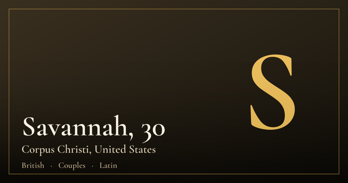 Savannah, 30 — Corpus Christi