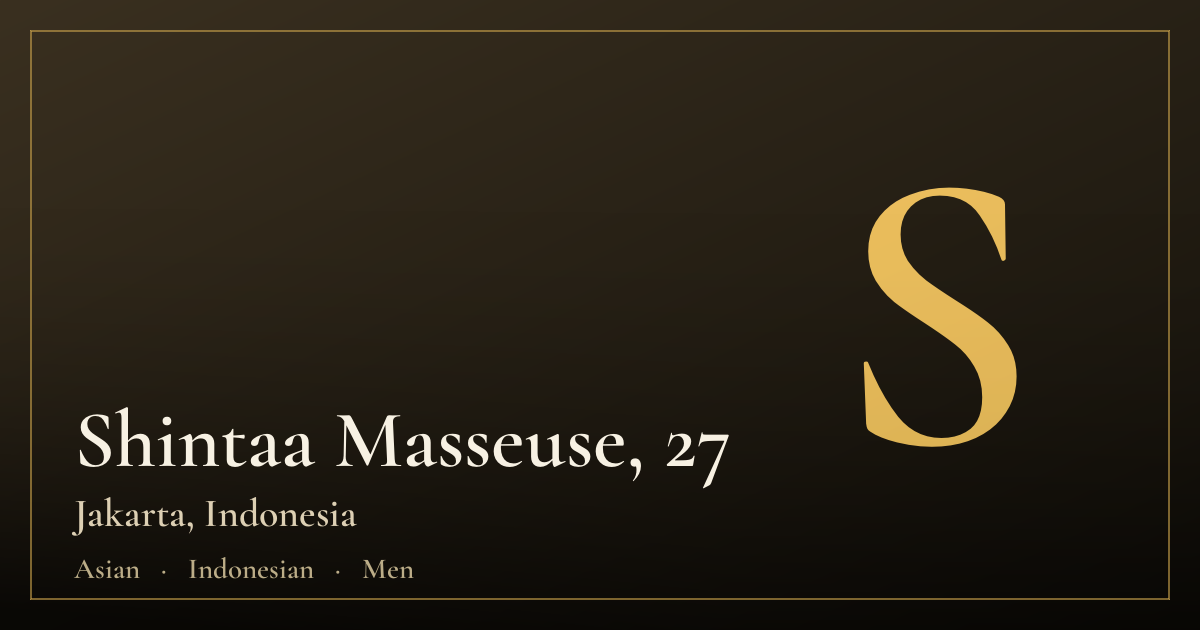 Shintaa Masseuse, 27 — Jakarta