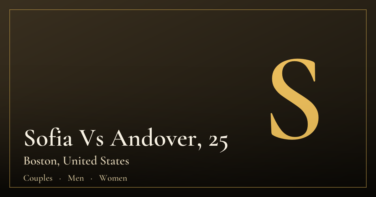 Sofia Vs Andover, 25 — Boston