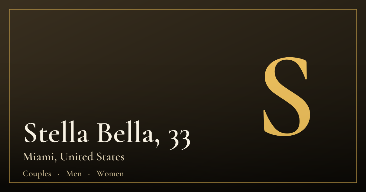 Stella Bella, 33 — Miami