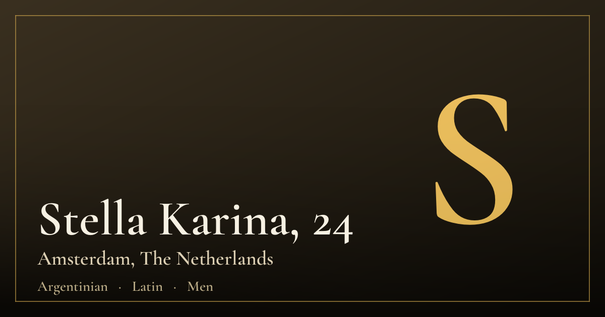Stella Karina, 24 — Amsterdam