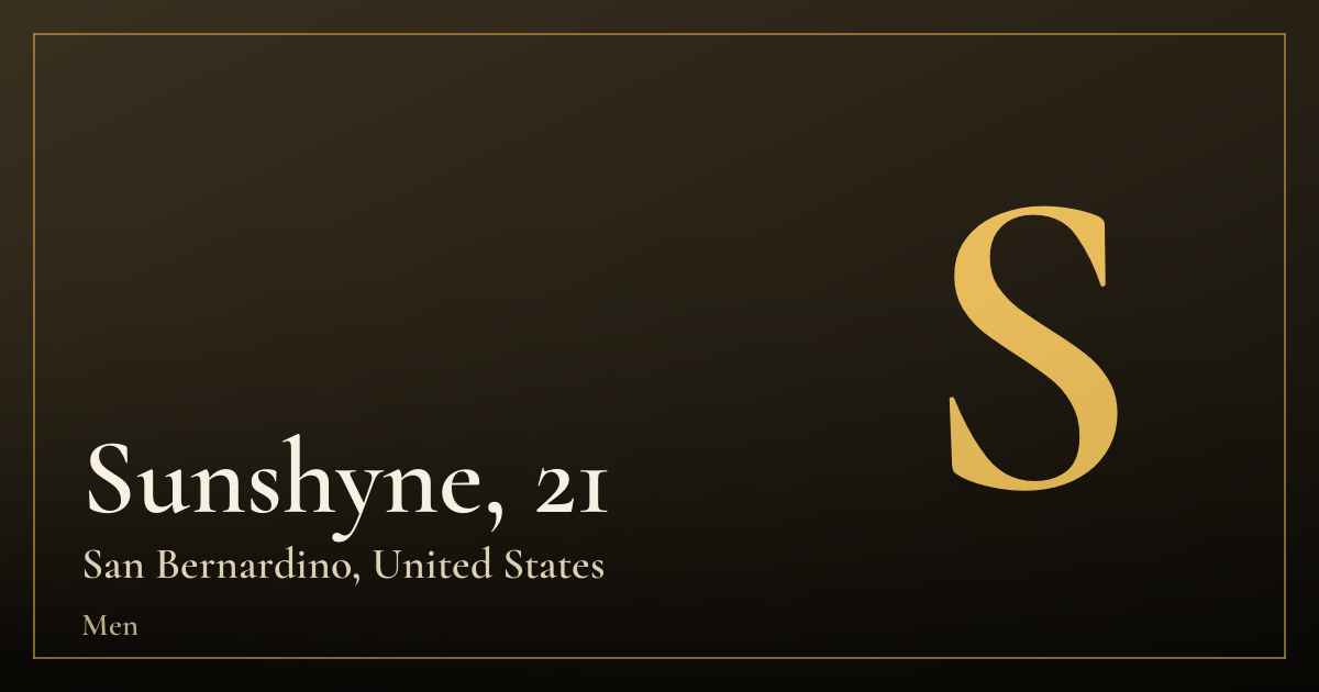 Sunshyne, 21 — San Bernardino