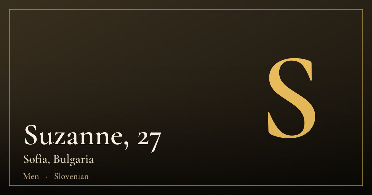 Suzanne, 27 — Sofia