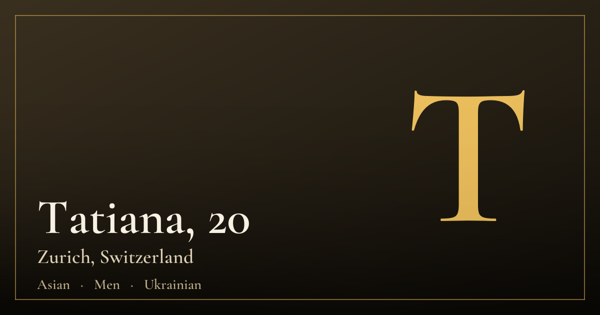Tatiana, 20 — Цюрих