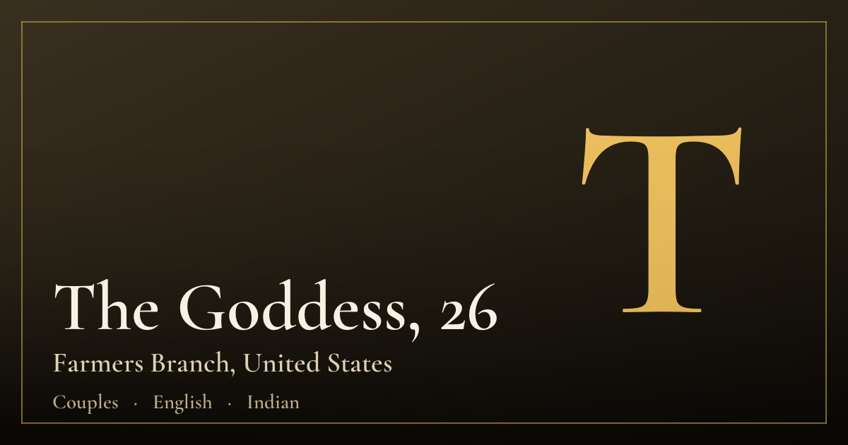 The Goddess, 26 — Farmers Branch