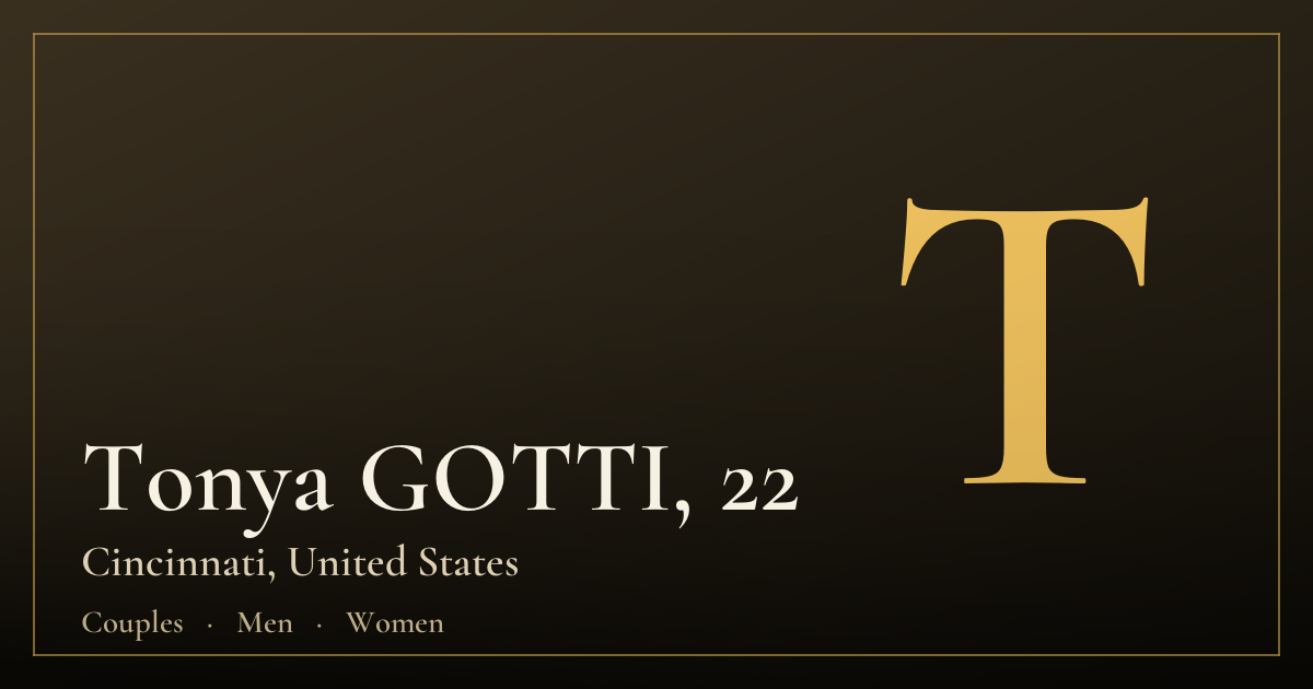 Tonya GOTTI, 22 — Cincinnati