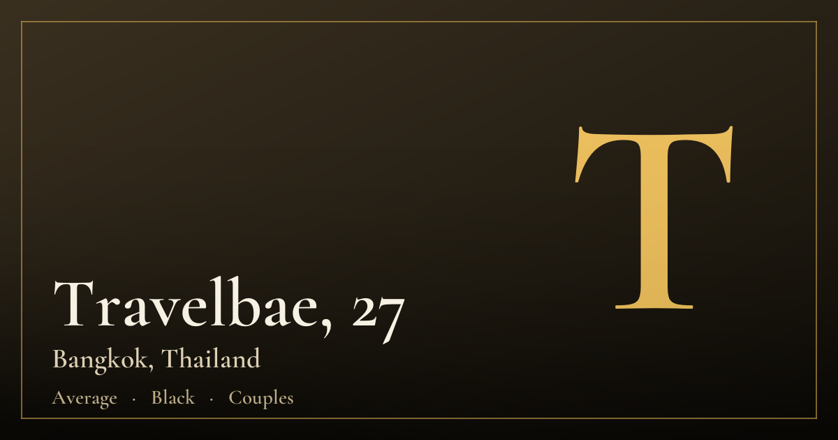 Travelbae, 27 — Bangkok
