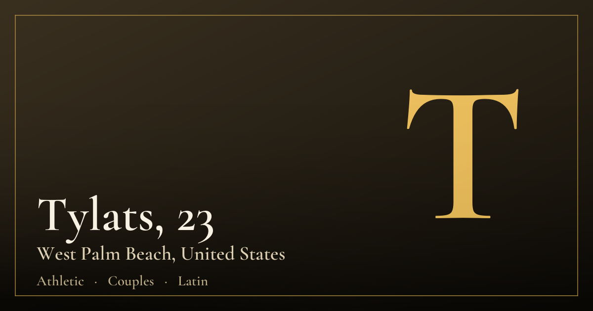 Tylats, 23 — West Palm Beach