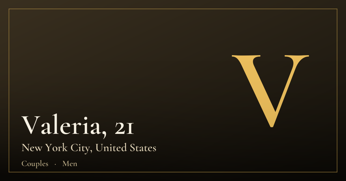 Valeria, 21 — New York City
