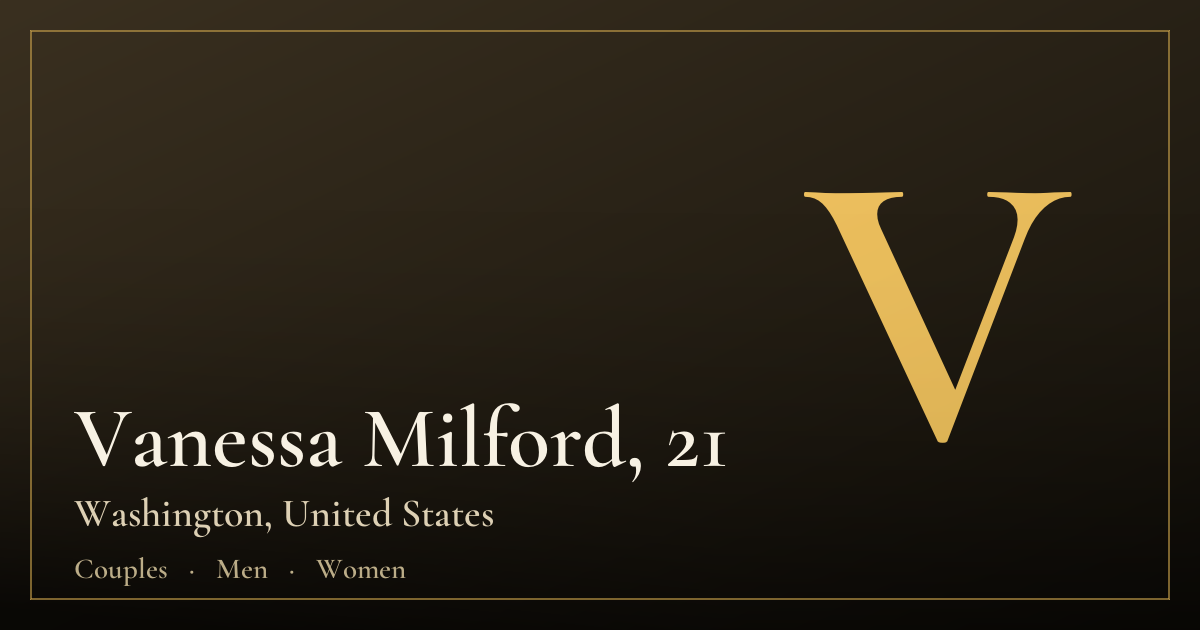 Vanessa Milford, 21 — Washington
