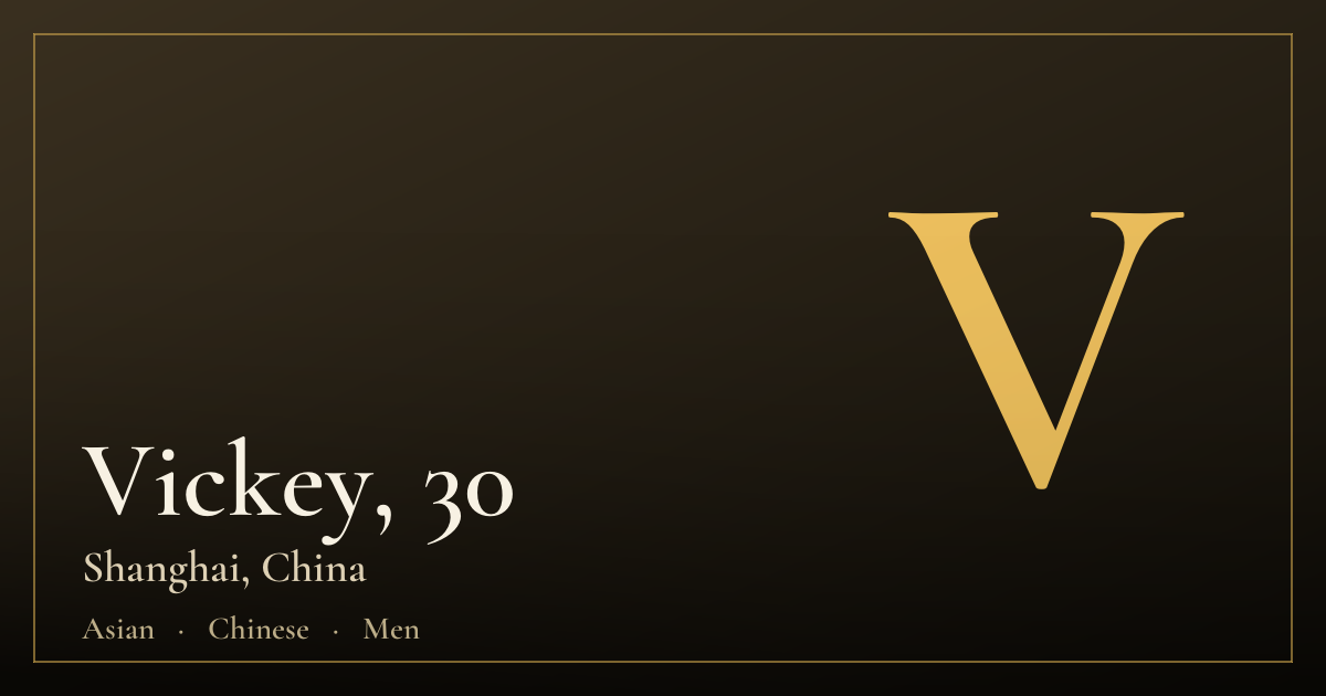 Vickey, 30 — Shanghai