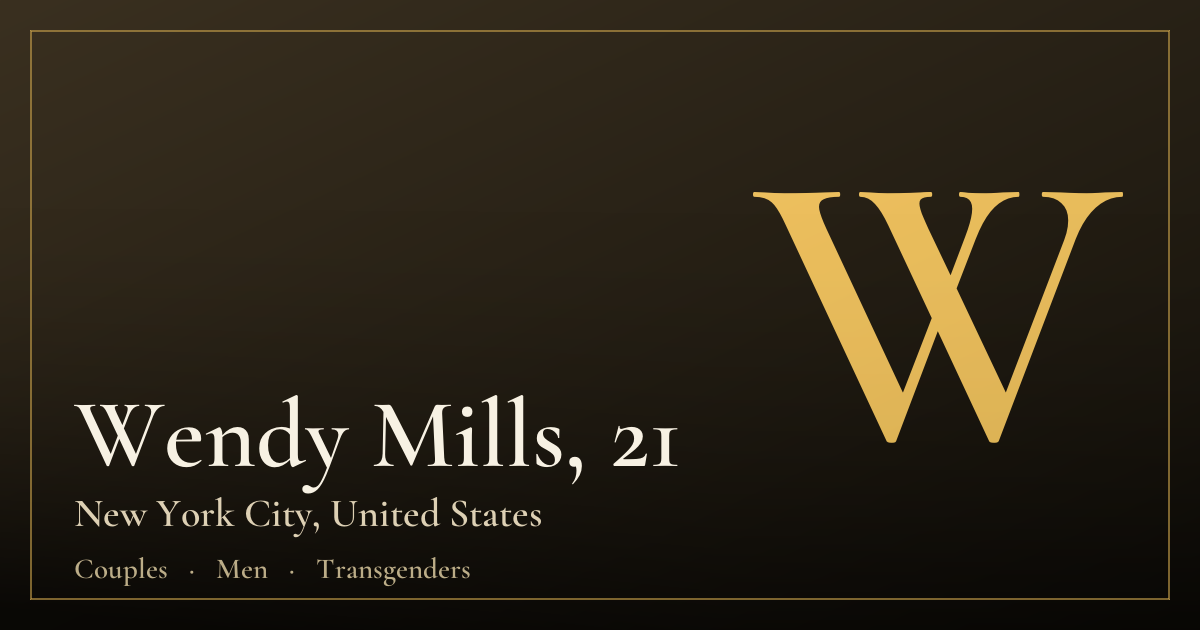 Wendy Mills, 21 — New York City