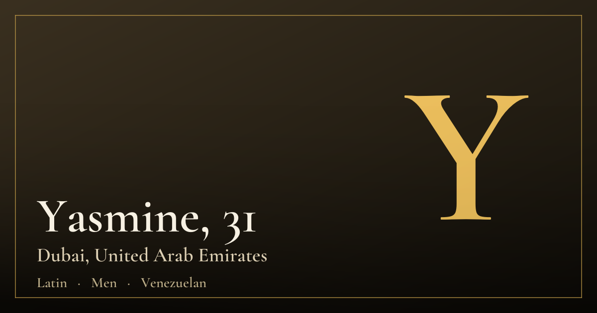 Yasmine, 31 — Dubai
