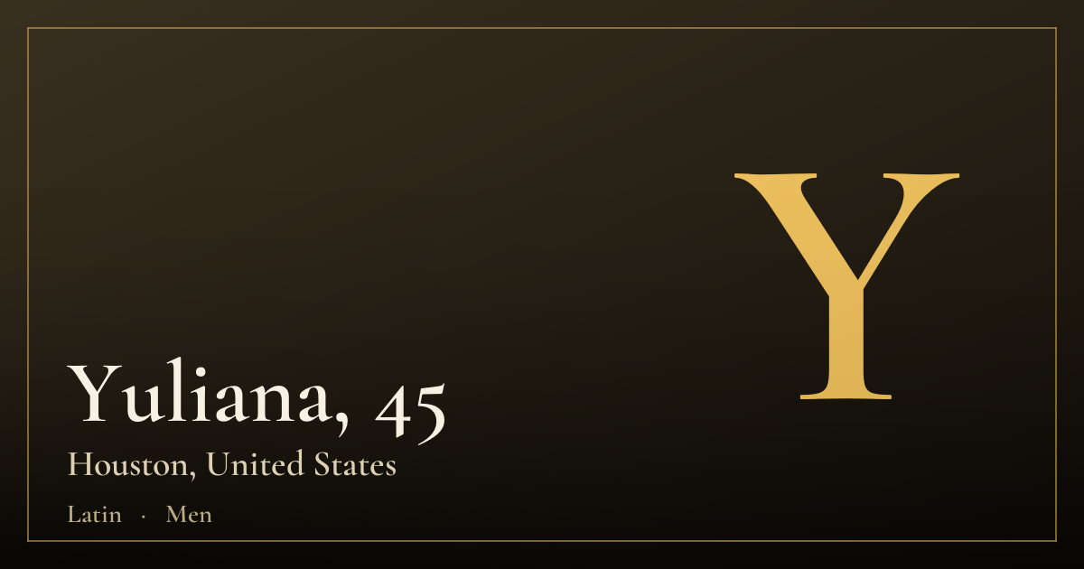 Yuliana, 45 — Houston